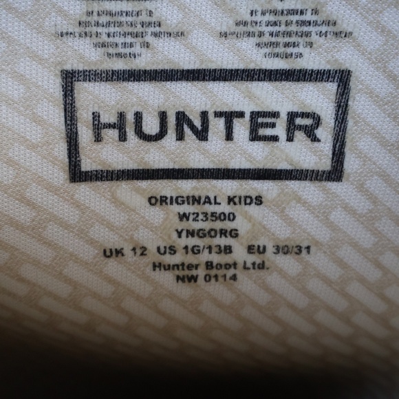 Hunter Original Kids Red Rain Boots Size 13 Waterproof - Picture 8 of 9